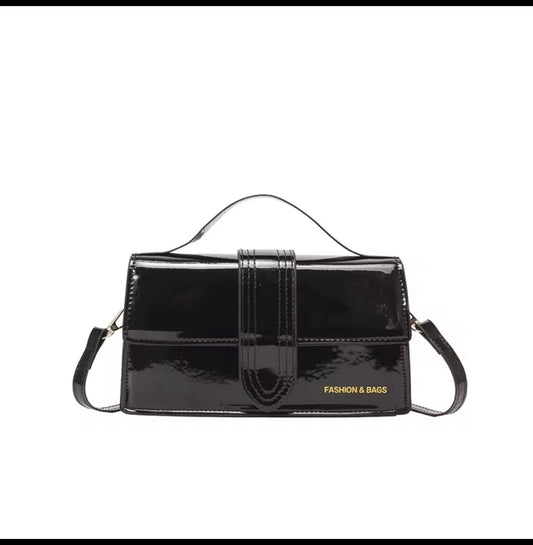 Elegant Patent Leather Shoulder Bag